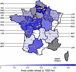 carte répertoriant la localisation des sites du réseau Performance